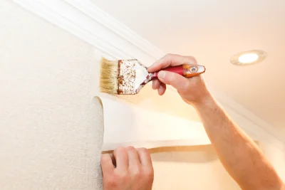 Pose de papier peint à Pradinas — revêtements muraux et toiles de verre